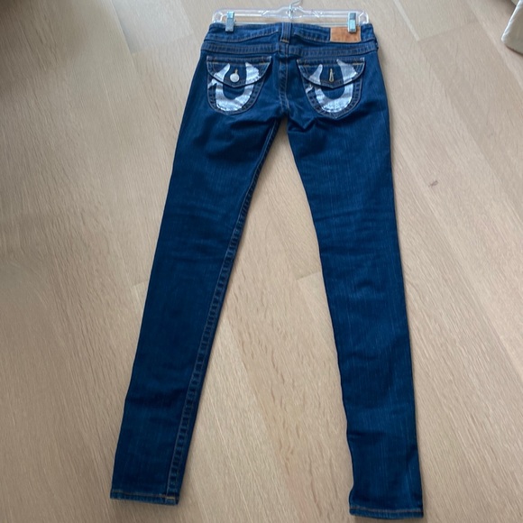 True Religion y2k jeans painted pockets excellent condition size 27 authentic - Picture 1 of 10
